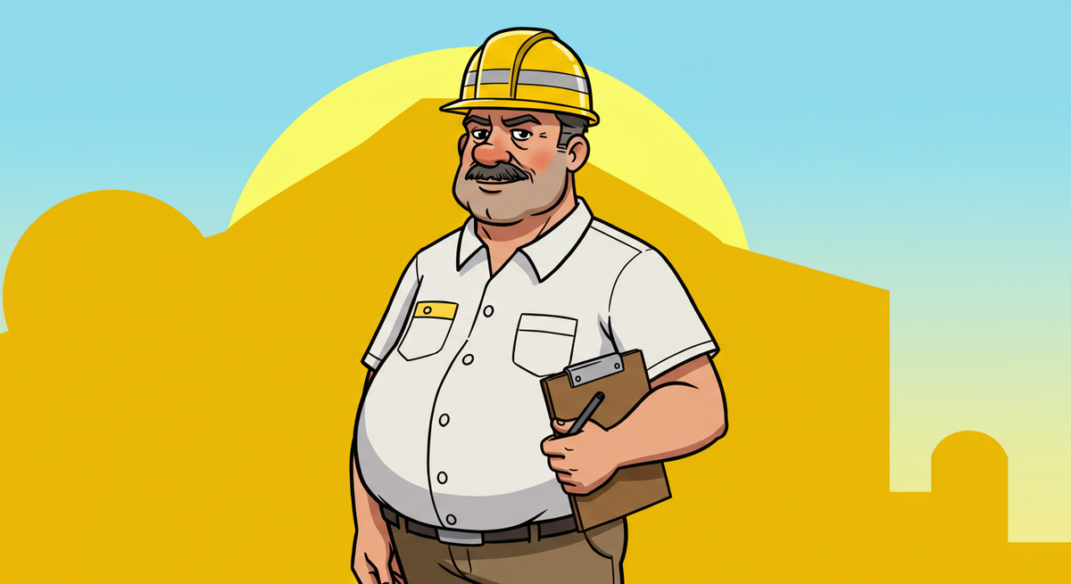 A building inspector with a notepad preparing to inspect a property for a certificate of occupancy