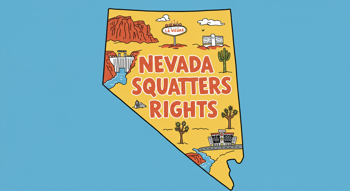 Nevada Squatters Rights text on outline of the state of Nevada