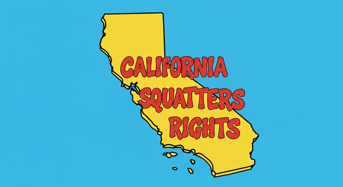 California Squatters Rights on outline of the state of California