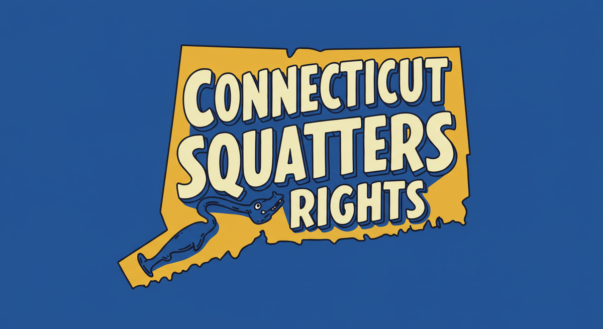 Connecticut Squatters Rights text on outline of the state of Connecticut