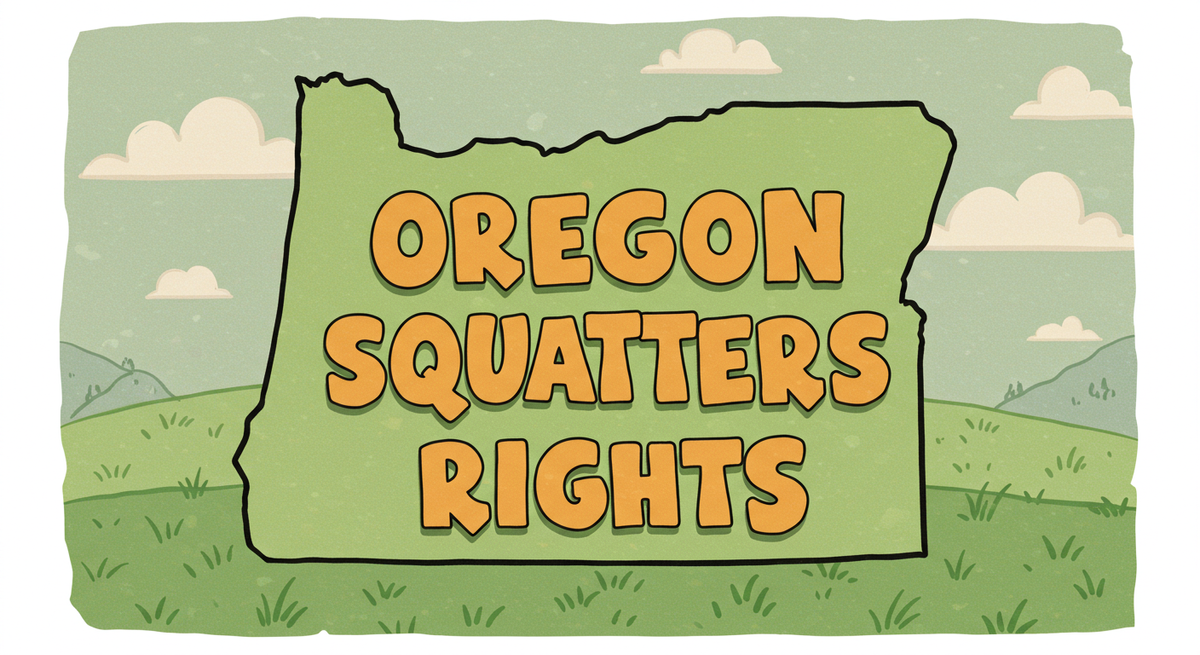 Oregon Squatters Rights text on outline of the state of Oregon