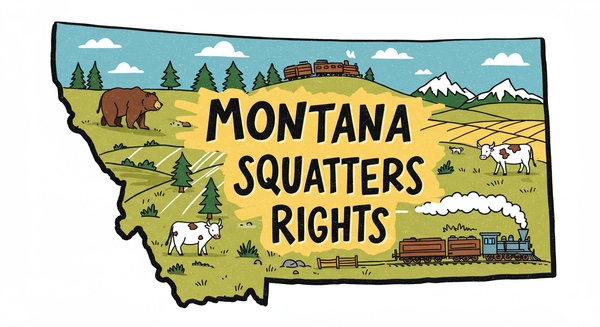 Montana Squatters Rights text on outline of the state of Montana