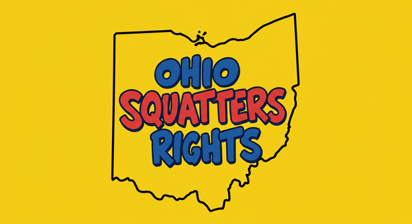 Ohio Squatters Rights text on outline of the state of Ohio